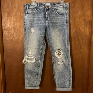Distressed denim jeans - size 26